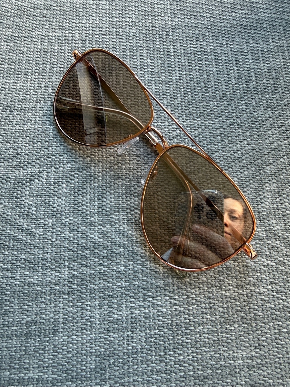 Francesca’s Rose Gold Aviator Sunglasses
